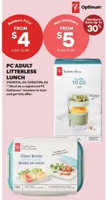 Real Canadian Superstore PC ADULT LITTERLESS LUNCH offer