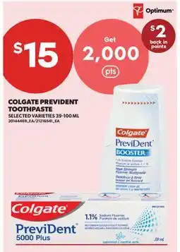 Real Canadian Superstore COLGATE PREVIDENT TOOTHPASTE offer