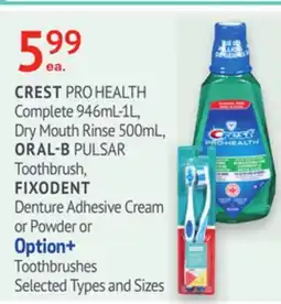 IDA Pharmacy CREST, ORAL-B, FIXODENT or Option+ offer