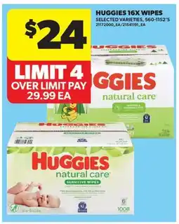 Real Canadian Superstore HUGGIES 16X WIPES, 560-1152'S offer
