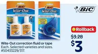Bic Wite-Out correction fluid or tape