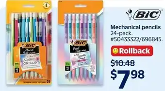 Walmart Bic mechanical pencils offer