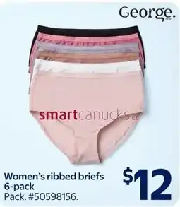 Walmart George women's ribbed briefs offer
