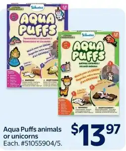 Walmart Aqua Puffs animals or unicorns offer