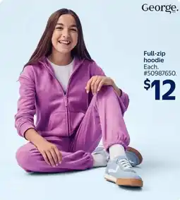Walmart George. full-zip hoodie offer