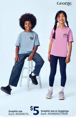 Walmart George. graphic tee or leggings offer