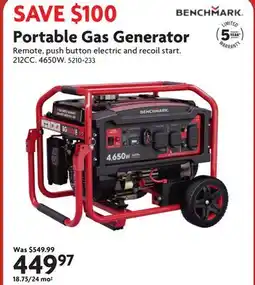 Home Hardware Portable Gas Generator offer