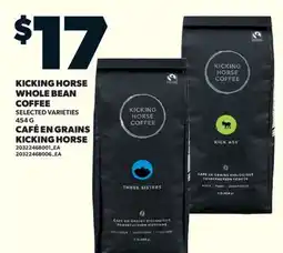 Valu-mart KICKING HORSE WHOLE BEAN COFFEE offer