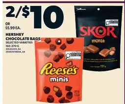 Valu-mart HERSHEY CHOCOLATE BAGS offer