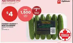 Valu-mart FARMER'S MARKET MINI CUCUMBERS, 6'S offer