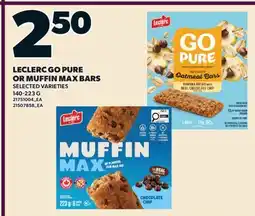 Valu-mart LECLERC GO PURE OR MUFFIN MAX BARS offer