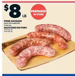 Valu-mart SAUCISSES DE PORC offer