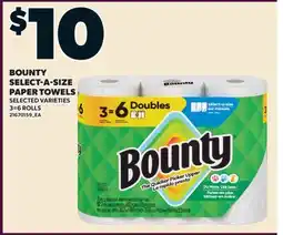Valu-mart BOUNTY SELECT-A-SIZE PAPER TOWELS, 3-6 ROLLS offer