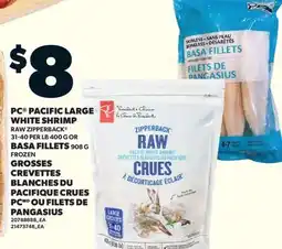 Valu-mart GROSSES CREVETTES BLANCHES DU PACIFIQUE CRUES PC, 31-40 PER LB 400 G OU FILETS DE PANGASIUS, 908 G offer