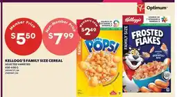 Valu-mart KELLOGG'S FAMILY SIZE CEREAL offer