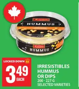 Food Basics IRRESISTIBLES HUMMUS OR DIPS offer