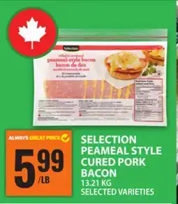 Food Basics SELECTION PEAMEAL STYLE CURED PORK BACON offer