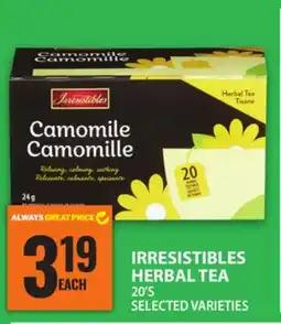 Food Basics IRRESISTIBLES HERBAL TEA offer