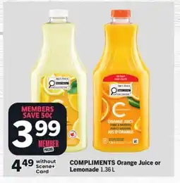 Foodland COMPLIMENTS Orange Juice or Lemonade offer