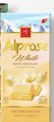Metro ALPROSE OR TUSCANINI CHOCOLATE BARS offer