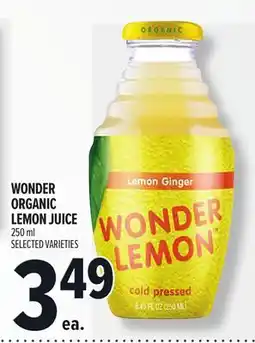 Metro WONDER ORGANIC LEMON JUICE offer