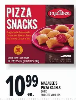 Metro MACABEE'S PIZZA BAGELS offer