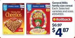 Walmart General Mills family size cereal offer