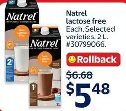 Walmart Natrel lactose free offer