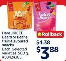Walmart Dare JUICEE Bears or Beans offer
