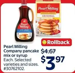 Walmart Pearl Milling Company pancake mix or syrup offer