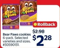 Walmart Bear Paws cookies offer