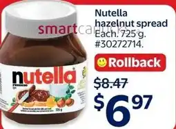 Walmart Nutella hazelnut spread offer