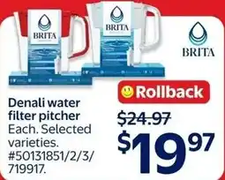 Walmart Brita water filter pitcher offer
