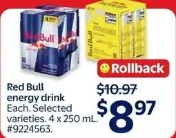 Walmart Red Bull energy drink offer