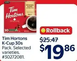 Walmart Tim Hortons K-Cup 30s offer