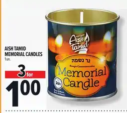 Metro AISH TAMID MEMORIAL CANDLES offer