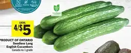 Foodland PRODUCT OF ONTARIO Seedless Long English Cucumbers offer