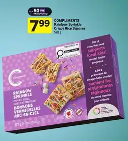 Foodland COMPLIMENTS Rainbow Sprinkle Crispy Rice Squares offer