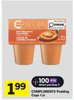 Foodland COMPLIMENTS Pudding Cups offer