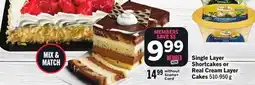 Foodland Single Layer Shortcakes or Real Cream Layer Cakes offer