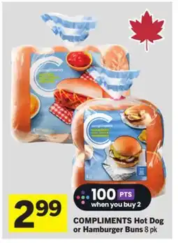 Foodland COMPLIMENTS Hot Dog or Hamburger Buns offer