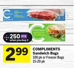 Foodland COMPLIMENTS Sandwich Bags offer