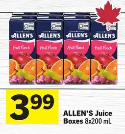 Foodland Juice Boxes offer