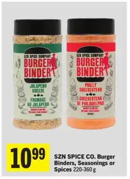 Foodland SZN SPICE CO. Burger Binders, Seasonings or Spices offer