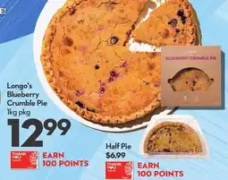 Longo's Longo's Blueberry Crumble Pie offer