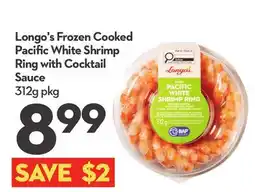 Longo's Longo's Frozen Cooked Pacific White Shrimp Ring with Cocktail Sauce offer