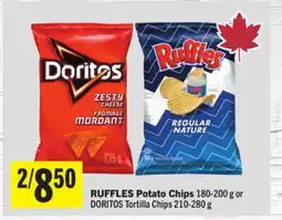 Foodland RUFFLES Potato Chips 180-200 g or DORITOS Tortilla Chips 210-280 g offer