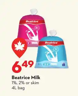 Longo's Beatrice Milk offer