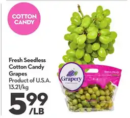 Longo's Fresh Seedless Cotton Candy Grapes offer