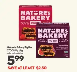 Longo's Nature's Bakery Fig Bar offer